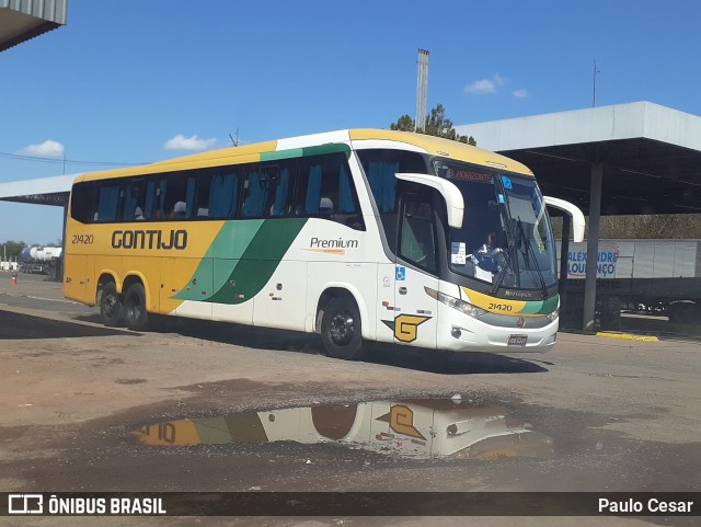 Empresa Gontijo de Transportes 21420 na cidade de Araçatuba, São Paulo, Brasil, por Paulo Cesar. ID da foto: 11315502.