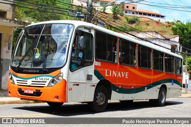 Linave Transportes RJ 146.034 na cidade de Paty do Alferes, Rio de Janeiro, Brasil, por Paulo Henrique Pereira Borges. ID da foto: 11316746.