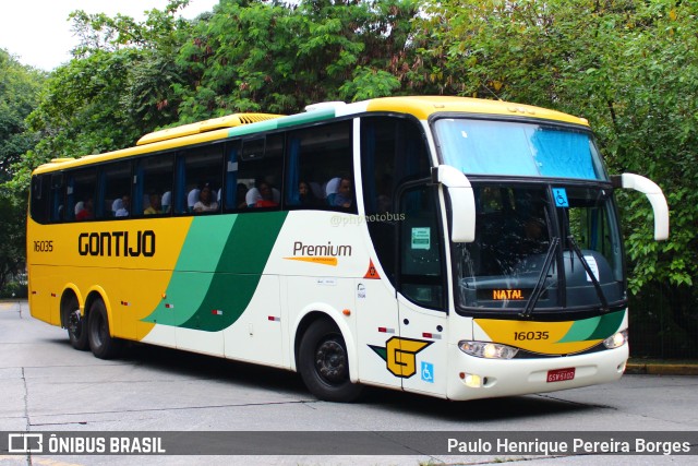 Empresa Gontijo de Transportes 16035 na cidade de São Paulo, São Paulo, Brasil, por Paulo Henrique Pereira Borges. ID da foto: 11316728.