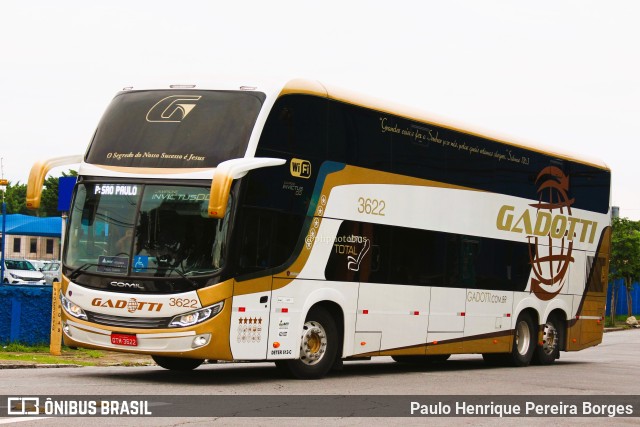 Auto Viação Gadotti 3622 na cidade de São Paulo, São Paulo, Brasil, por Paulo Henrique Pereira Borges. ID da foto: 11316733.