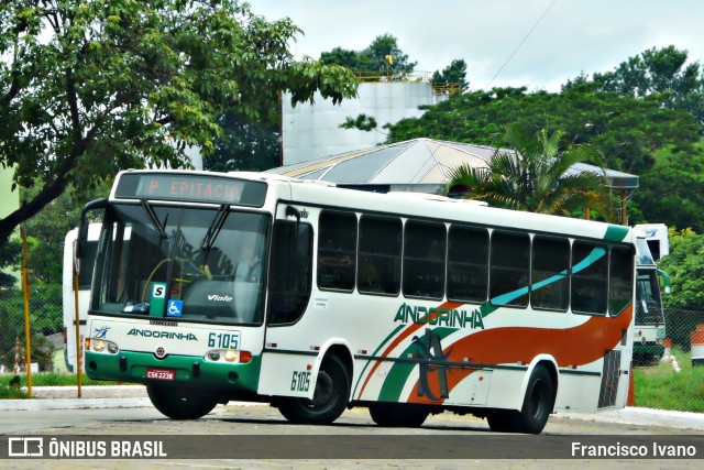 Empresa de Transportes Andorinha 6105 na cidade de Presidente Prudente, São Paulo, Brasil, por Francisco Ivano. ID da foto: 11316759.