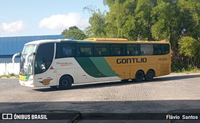 Empresa Gontijo de Transportes 14355 na cidade de Cruz das Almas, Bahia, Brasil, por Flávio  Santos. Número da foto: #11249269.