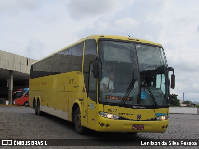 Viação Itapemirim 8849 na cidade de Caruaru, Pernambuco, Brasil, por Lenilson da Silva Pessoa. ID da foto: 11250787.