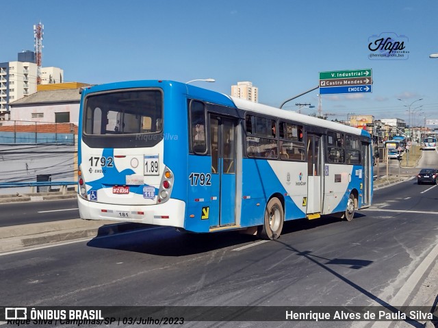 VB Transportes e Turismo 1792 na cidade de Campinas, São Paulo, Brasil, por Henrique Alves de Paula Silva. Número da foto: #11251514.