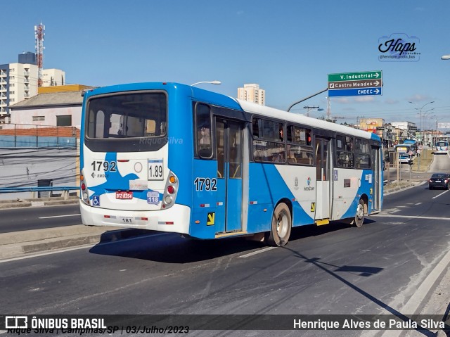 VB Transportes e Turismo 1792 na cidade de Campinas, São Paulo, Brasil, por Henrique Alves de Paula Silva. ID da foto: 11251514.