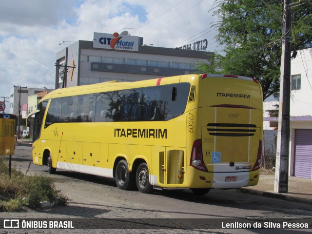 Viação Itapemirim 60067 na cidade de Caruaru, Pernambuco, Brasil, por Lenilson da Silva Pessoa. ID da foto: 11250885.