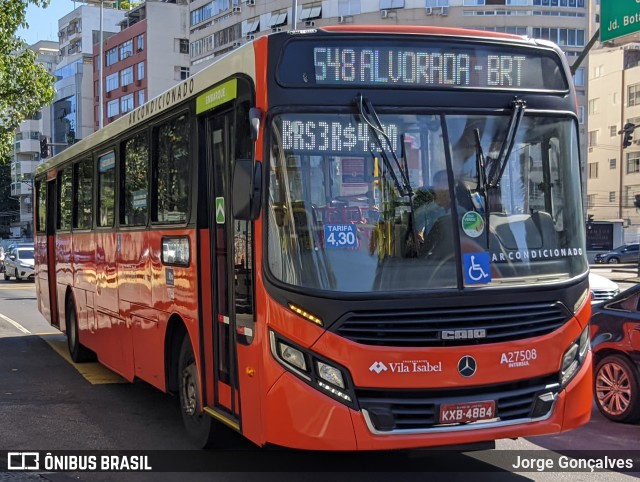 Transportes Vila Isabel A27508 na cidade de Rio de Janeiro, Rio de Janeiro, Brasil, por Jorge Gonçalves. Número da foto: #11248750.