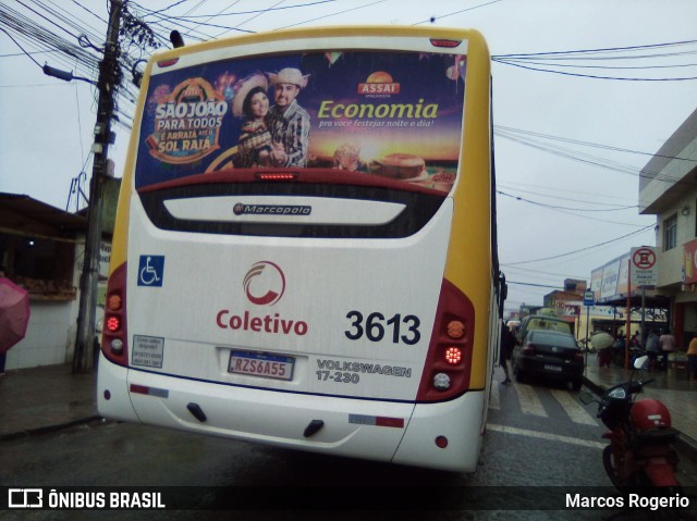 Coletivo Transportes 3613 na cidade de Caruaru, Pernambuco, Brasil, por Marcos Rogerio. Número da foto: #11249419.