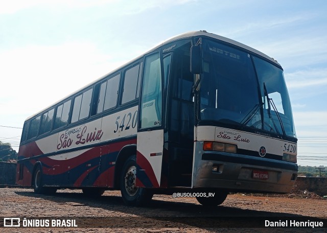Expresso São Luiz 5420 na cidade de Jataí, Goiás, Brasil, por Daniel Henrique. Número da foto: #11319006.