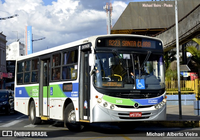 Auto Omnibus Floramar Poços de Caldas 909 na cidade de Poços de Caldas, Minas Gerais, Brasil, por Michael  Alberto Vieira. Número da foto: #11319224.