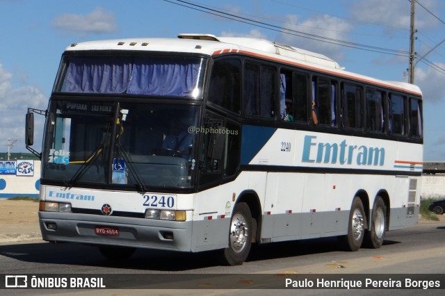 Emtram 2240 na cidade de Vitória da Conquista, Bahia, Brasil, por Paulo Henrique Pereira Borges. ID da foto: 11319833.