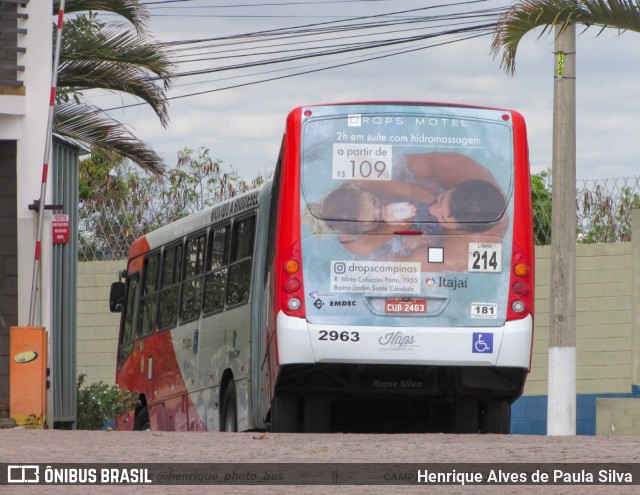 Itajaí Transportes Coletivos 2963 na cidade de Campinas, São Paulo, Brasil, por Henrique Alves de Paula Silva. Número da foto: #11319147.