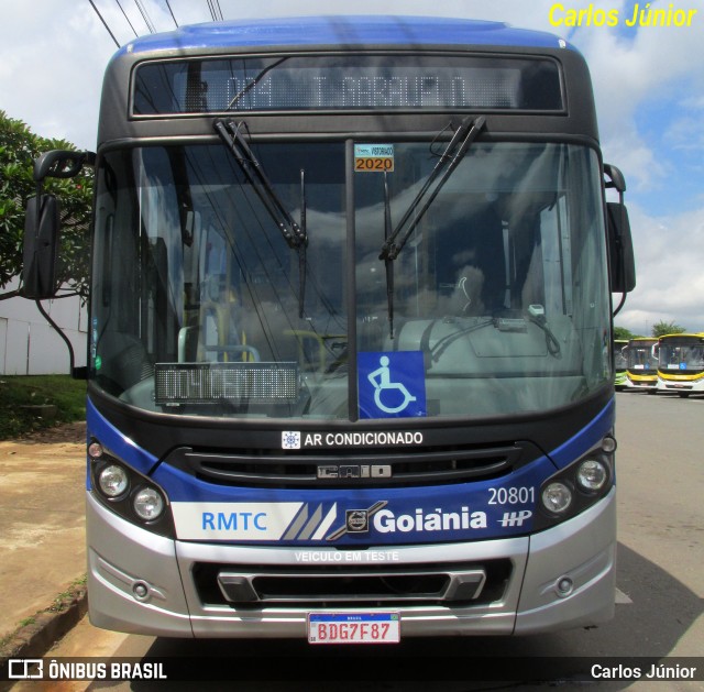 HP Transportes Coletivos 20801 na cidade de Aparecida de Goiânia, Goiás, Brasil, por Carlos Júnior. Número da foto: #11319045.