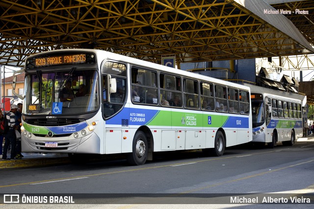 Auto Omnibus Floramar Poços de Caldas 9243 na cidade de Poços de Caldas, Minas Gerais, Brasil, por Michael  Alberto Vieira. Número da foto: #11319173.