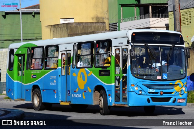 Nova Transporte 22122 na cidade de Cariacica, Espírito Santo, Brasil, por Franz Hecher. ID da foto: 11319033.