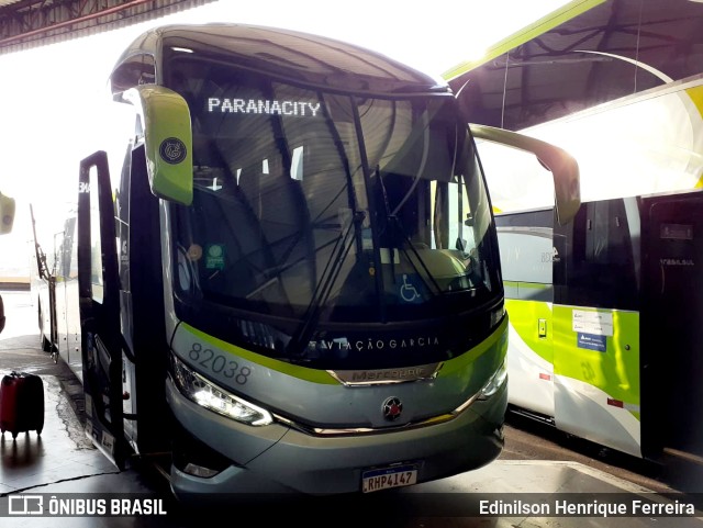 Viação Garcia 82038 na cidade de Londrina, Paraná, Brasil, por Edinilson Henrique Ferreira. Número da foto: #11319736.