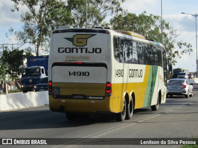 Empresa Gontijo de Transportes 14910 na cidade de Caruaru, Pernambuco, Brasil, por Lenilson da Silva Pessoa. ID da foto: 11321513.