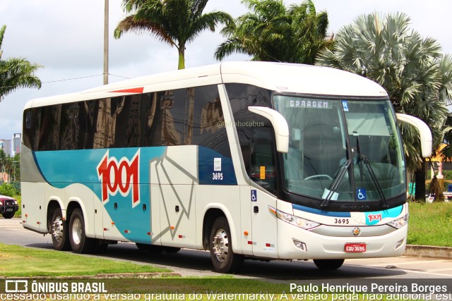 Auto Viação 1001 3695 na cidade de Campos dos Goytacazes, Rio de Janeiro, Brasil, por Paulo Henrique Pereira Borges. ID da foto: 11253543.