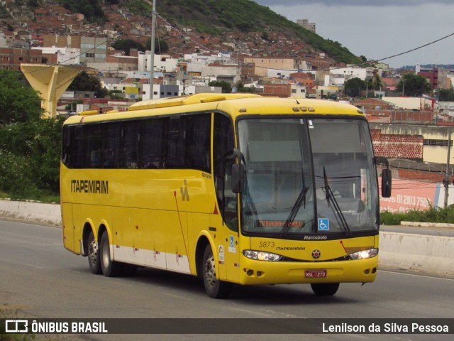 Viação Itapemirim 5873 na cidade de Caruaru, Pernambuco, Brasil, por Lenilson da Silva Pessoa. ID da foto: 11253177.