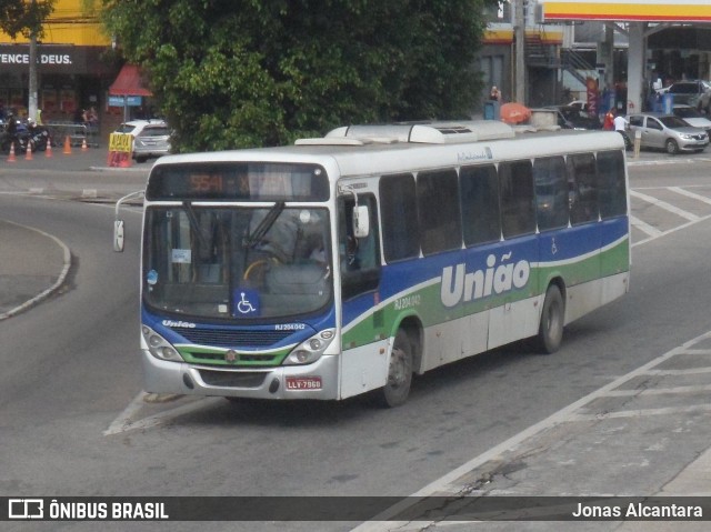 Viação União RJ 204.042 na cidade de Duque de Caxias, Rio de Janeiro, Brasil, por Jonas Alcantara. Número da foto: #11253404.