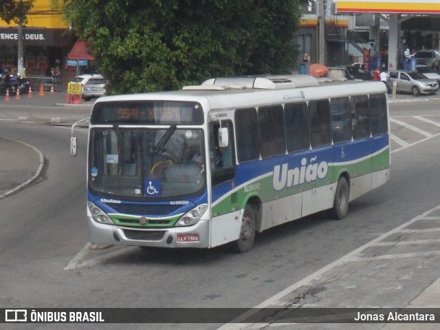 Viação União RJ 204.042 na cidade de Duque de Caxias, Rio de Janeiro, Brasil, por Jonas Alcantara. ID da foto: 11253404.