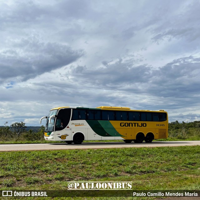 Empresa Gontijo de Transportes 14345 na cidade de Gama, Distrito Federal, Brasil, por Paulo Camillo Mendes Maria. ID da foto: 11252522.