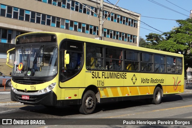 Viação Sul Fluminense 1116 na cidade de Volta Redonda, Rio de Janeiro, Brasil, por Paulo Henrique Pereira Borges. Número da foto: #11253612.