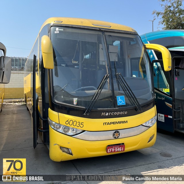 Viação Itapemirim 60035 na cidade de Rio de Janeiro, Rio de Janeiro, Brasil, por Paulo Camillo Mendes Maria. Número da foto: #11254663.
