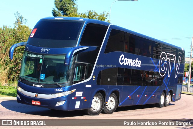 Viação Cometa 17322 na cidade de Curitiba, Paraná, Brasil, por Paulo Henrique Pereira Borges. Número da foto: #11255694.