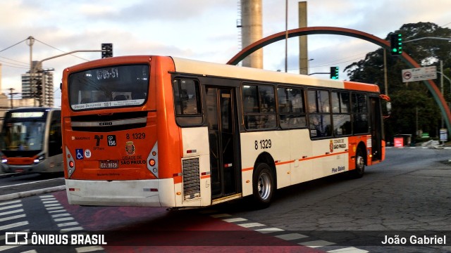 TRANSPPASS - Transporte de Passageiros 8 1329 na cidade de São Paulo, São Paulo, Brasil, por João Gabriel. ID da foto: 11254305.