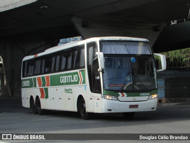 Empresa Gontijo de Transportes 21020 na cidade de Belo Horizonte, Minas Gerais, Brasil, por Douglas Célio Brandao. ID da foto: 11256120.