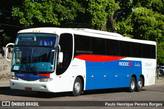 Viação Riodoce 70447 na cidade de Rio de Janeiro, Rio de Janeiro, Brasil, por Paulo Henrique Pereira Borges. ID da foto: 11255654.