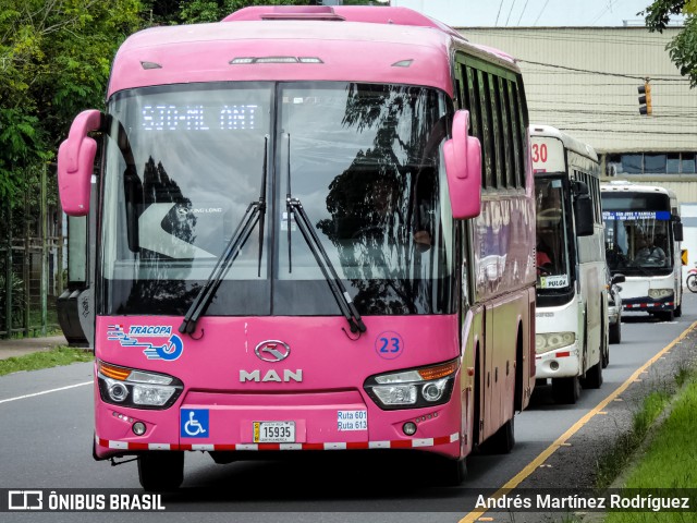 TRACOPA - Transportes Costarricenses Panameños 23 na cidade de Mata Redonda, San José, San José, Costa Rica, por Andrés Martínez Rodríguez. ID da foto: 11258261.