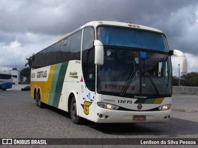 Empresa Gontijo de Transportes 17275 na cidade de Caruaru, Pernambuco, Brasil, por Lenilson da Silva Pessoa. ID da foto: 11258441.