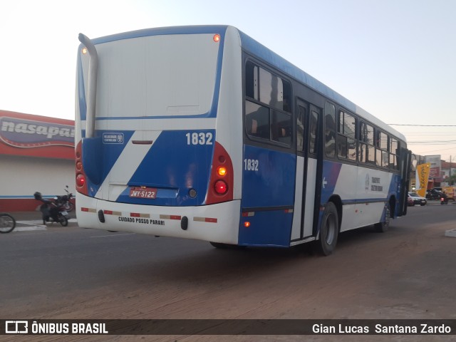 Transvida Transporte Coletivo 1832 na cidade de Ji-Paraná, Rondônia, Brasil, por Gian Lucas  Santana Zardo. Número da foto: #11256518.