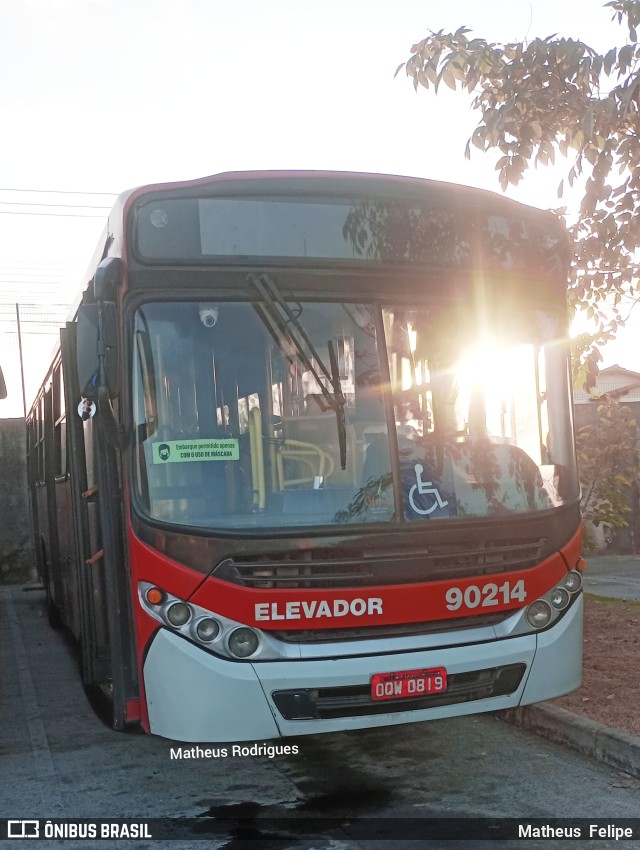 Companhia Coordenadas de Transportes 90214 na cidade de Ribeirão das Neves, Minas Gerais, Brasil, por Matheus  Felipe. ID da foto: 11256686.