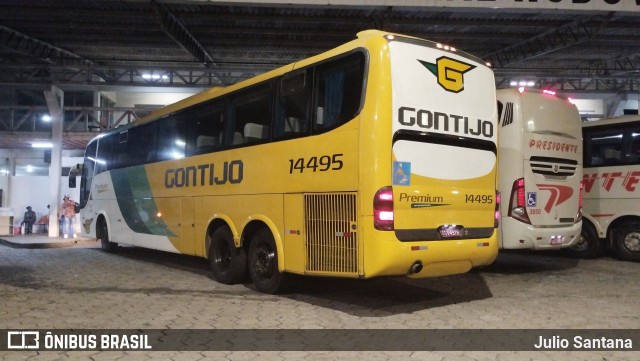 Empresa Gontijo de Transportes 14495 na cidade de Ipatinga, Minas Gerais, Brasil, por Julio Santana. Número da foto: #11258591.