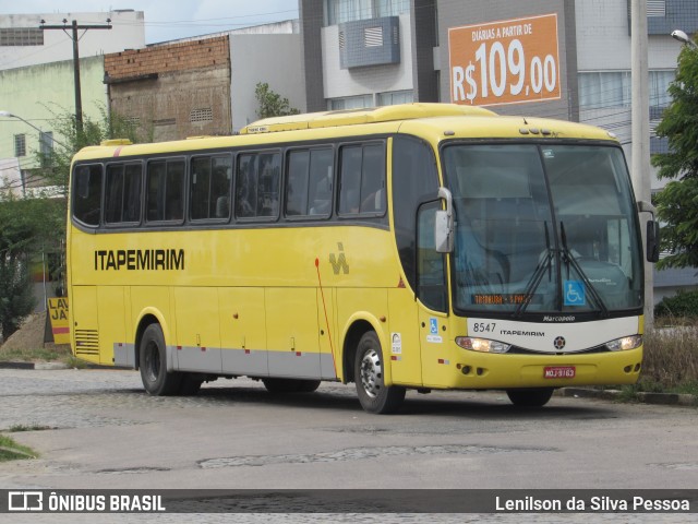 Viação Itapemirim 8547 na cidade de Caruaru, Pernambuco, Brasil, por Lenilson da Silva Pessoa. ID da foto: 11260287.