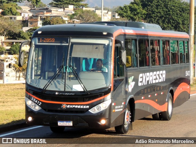 Expressa Turismo 55412 na cidade de Belo Horizonte, Minas Gerais, Brasil, por Adão Raimundo Marcelino. ID da foto: 11262630.