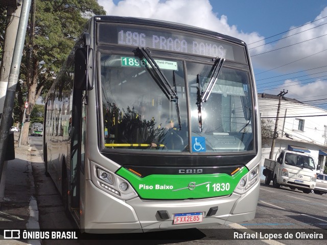 Viação Santa Brígida 1 1830 na cidade de São Paulo, São Paulo, Brasil, por Rafael Lopes de Oliveira. ID da foto: 11262829.