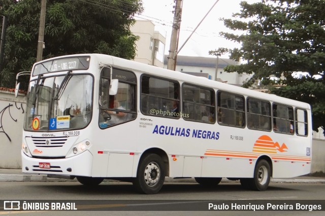 Viação Agulhas Negras RJ 169.008 na cidade de Volta Redonda, Rio de Janeiro, Brasil, por Paulo Henrique Pereira Borges. Número da foto: #11262226.