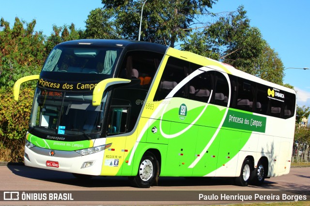 Expresso Princesa dos Campos 6883 na cidade de Curitiba, Paraná, Brasil, por Paulo Henrique Pereira Borges. ID da foto: 11262052.