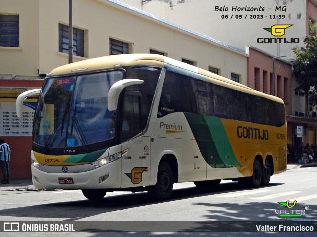 Empresa Gontijo de Transportes 18705 na cidade de Belo Horizonte, Minas Gerais, Brasil, por Valter Francisco. ID da foto: 11264307.