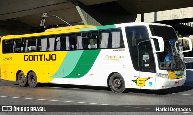 Empresa Gontijo de Transportes 12905 na cidade de Belo Horizonte, Minas Gerais, Brasil, por Hariel Bernades. ID da foto: 11265819.