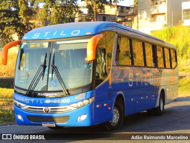 Transjuatuba > Stilo Transportes 25100 na cidade de Belo Horizonte, Minas Gerais, Brasil, por Adão Raimundo Marcelino. ID da foto: 11265790.