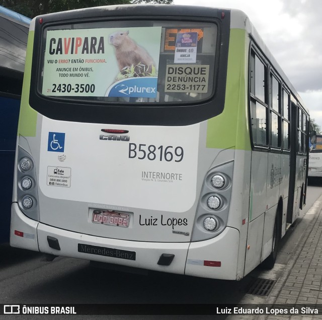 Viação Nossa Senhora de Lourdes B58169 na cidade de Rio de Janeiro, Rio de Janeiro, Brasil, por Luiz Eduardo Lopes da Silva. Número da foto: #11263082.