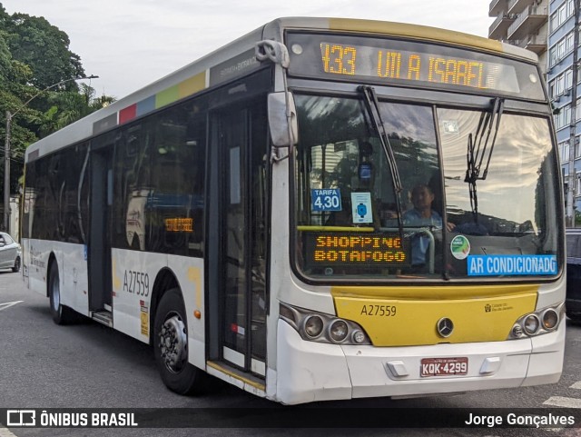 Transportes Vila Isabel A27559 na cidade de Rio de Janeiro, Rio de Janeiro, Brasil, por Jorge Gonçalves. Número da foto: #11264777.