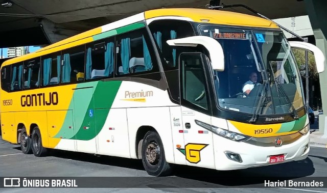 Empresa Gontijo de Transportes 19550 na cidade de Belo Horizonte, Minas Gerais, Brasil, por Hariel Bernades. ID da foto: 11323815.