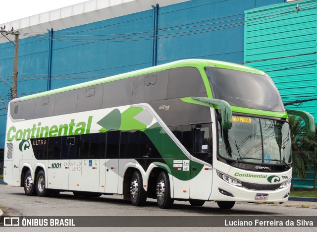 Viação Continental de Transportes 1001 na cidade de São Paulo, São Paulo, Brasil, por Luciano Ferreira da Silva. Número da foto: #11323412.