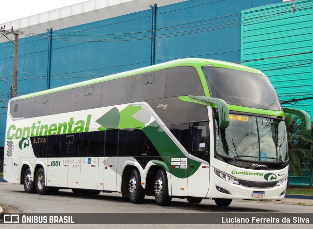 Viação Continental de Transportes 1001 na cidade de São Paulo, São Paulo, Brasil, por Luciano Ferreira da Silva. ID da foto: 11323412.